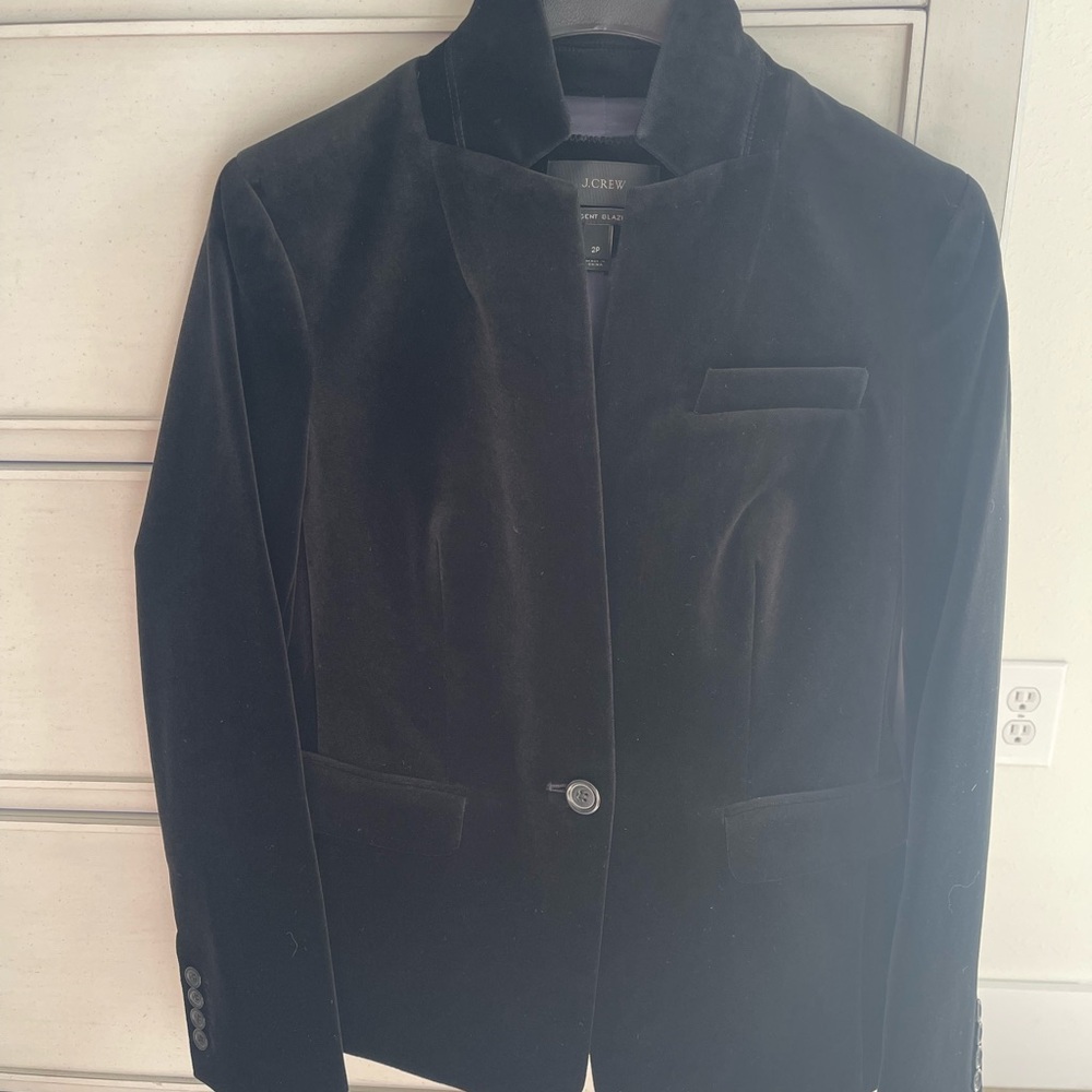 J.Crew Black Velvet Blazer
